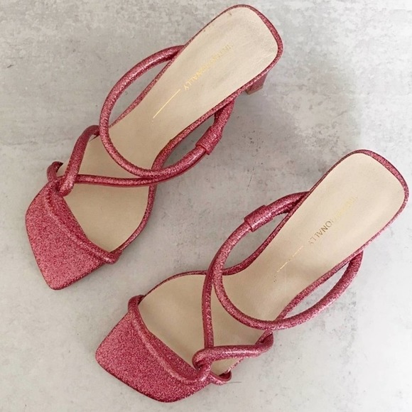 NEW Intentionally Blank Willow Sandals Pink Glitter - Picture 2 of 5